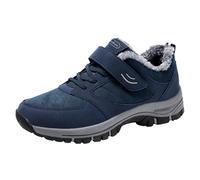 Raquettes de neige pour homme - Chaussures à lacets pour la randonnée - Thermiques - Antidérapantes - Doublure en fourrure - Imperméables - Bottes de randonnée orthopédiques pour femme, bleu, 41 EU