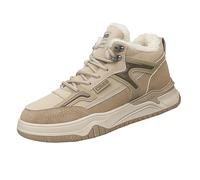 Raquettes de neige pour homme - Chaussures d'hiver en polaire - Avec | Chaussures de sport à lacets - Chaussures de travail hautes avec semelle épaisse - Chaussures de loisirs imperméables et
