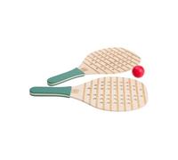 BS Toys Raquettes De Padel en Bois - Jouet D'Extérieur Et D'Intérieur - Favorise La Coordination Visuo-Motrice, Concentration & Compétition Saines - pour Enfants De 5 Ans Et Plus - 2 Joueurs