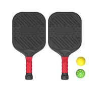 Raquettes de Pickle Ball, Pagaie de - Ensemble de portables 2 pièces, conception à haute élasticité - Raquettes de sport à poignée antidérapante, ensemble de balles de cornichon à en fibre de verre po