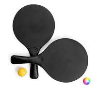 Raquettes De Plage En Bois Avec Ballon - Jeu De Plage, Mer Et Piscine Couleur - Orange