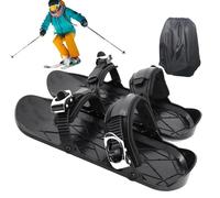 Raquettes de ski courtes pour homme, patins à glace pour la neige - Accessoire de ski compact, outils de ski multifonctionnels, réglables, pieds de neige légers et antidérapants pour hommes, femmes