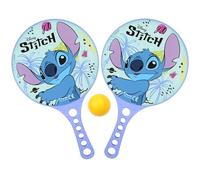 Raquettes en Plastique pour Enfants, (Stitch, Disney, Star Wars, Marvel, Paw Patrol) Raquettes pour Jouer dans Le Jardin + Balle en Caoutchouc (Disney Stitch, 33 cm)