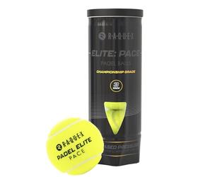 Raquex Balles de Padel Elite - Tube de 3 - Options à Deux Vitesses - Balles de Padel Elite, Vitesse Standard. Élite : balles Pace Padel Pro pour Un Jeu Plus Rapide.