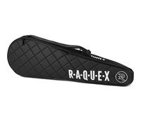 Raquex Elite Housse de raquette de badminton et de squash - Sac avec poignée de transport et bandoulière - Peut contenir 3 raquettes - Protection rembourrée en similicuir matelassé - Cadeau sportif
