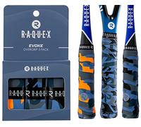 Raquex Evoke Overgrip - Ruban adhésif pour Raquettes de Tennis - Surgrip antidérapant pour Raquettes de Tennis, Badminton et Squash - Lot de 3 (Camouflage Mixte)
