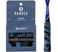 Raquex Evoke Overgrip - Ruban adhésif pour Raquettes de Tennis - Surgrip antidérapant pour Raquettes de Tennis, Badminton et Squash - Lot de 3 (Camouflage Foncé)