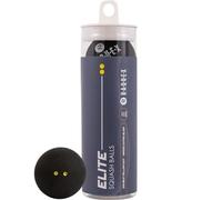 Raquex Tube de 3 Balles de Squash - Double Jaune Compétition, Jaune Avancé, Rouge pour Débutants, Bleu pour Juniors. Approuvée par la WSF (Double Point Jaune)