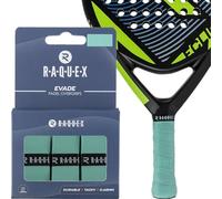 Raquex Surgrip Evade pour Raquettes de Padel - Vert Menthe - Paquet de 3 surgrips, 0,65 mm d'épaisseur - Surgrip antidérapant Absorbant et légèrement adhésif pour Raquettes de Padel ou de Pickleball