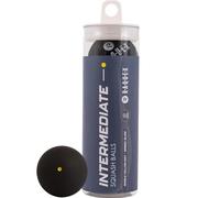 Raquex Tube de 3 Balles de Squash - Compétition Double Point, Jaune Avancé, Rouge pour Débutants, Bleu pour Jeunes Joueurs. Approuvée par la WSF (Point Jaune)