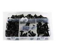 RAQXOLPB Compatible avec Fsc600a pour Silver pour Wing 2001-2018 Kit De Boulons De Carénage Complet De Capot De Moto pour Écrous De Vitesse Clips Vis en Acier vis de Moto(Black)