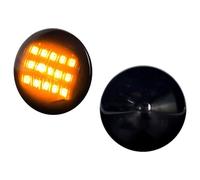 RAQXOLPB Phare Lumineux Compatible avec Fiat pour Punto 188 1999-2012 Clignotant Séquentiel Dynamic, Marqueur Latéral, Lampe De Miroir, Pièces Automobiles(Black)