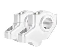 RAQXOLPB Rehausseur de Moto Compatible avec pour ER-5 1997-2006 pour Versys-X 250/300 2017-2024 22 Mm 7/8" Risers De Guidon De Moto Extension Riser Déplacé vers L'arrière(Matte Silver)