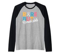 Rare But Remarkable Ruban Zébré Maladie Rare Sensibilisation Manche Raglan
