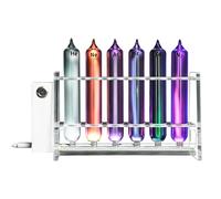 Rare Gas Glow Demonstration Set, 6 Gas Tubes Inert Gas Glow Tube Set, Include He/Ne/Ar/Kr/Xe/N2, 99.999%, With Excitation Base, for Collection, Display, Teaching