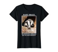 Rare Image de Deux Blaireaux Qui se Regardent Drôle Humour T-Shirt Graphique avec Valeur