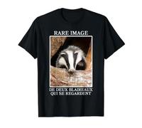 Rare Image de Deux Blaireaux Qui se Regardent Drôle Humour T-Shirt Graphique avec Valeur