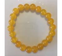 Rare Jaune Topaze d'Amérique du Sud 8 mm Bracelet Semi précieuse