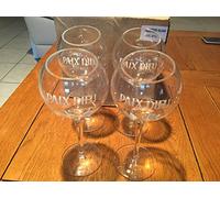 Rare Lot de 4 verre a biere paix dieu 25cl ok pour 33cl forme demi lune superbe