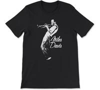 Rare! Miles Davis T Shirt Tee Men Casual Graphic Tops Black XXL