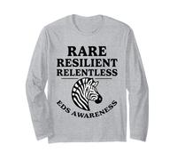 Rare Resilient Implacable Zebra Awareness Warrior Design Manche Longue