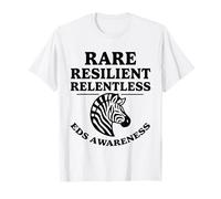 Rare Resilient Implacable Zebra Awareness Warrior Design T-Shirt