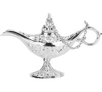 Rare rétro - légende couleur Aladdin Magic Genie Light Pot de chambre à voeux à collectionner (argent)