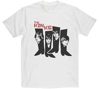 Rare The Kinks Band Men's Short Sleeve Cotton White T-Shirt White Manches Courtes(3X-Large)