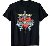 Rare Vintage Bon Jovi Heart Tattoo for Music Fan,Unisex, Men, Women Tee,T-Shirt Black L