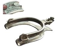 Rare Vintage Western Spur Money Clip, Personalised Engraved Money Clip, Western Themed Metal Cash Clip Bill Holder