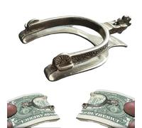 Rare Vintage Western Spur Sterling Silver Money Clip, Personalised Engraved Money Clip, Western Themed Metal Cash Bill Holder, Horse Rider Accessory Gifts for Men, Husband,Father (1pcs)