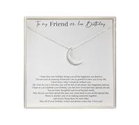 RareLove Collier avec pendentif croissant de lune en argent sterling 925 - Cadeau d'anniversaire pour meilleure amie