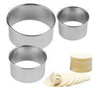 Rares rondes pour la cuisson et les anneaux de planches à découper ronds - acier inoxydable -donut - portable | Timbres réutilisables, fournitures d'artisanat alimentaire pour gâteaux et fondant