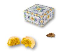 RAREZZE - biscuits siciliens à la pâte d’amande à la MANDARINE | boîte cadeau décorée 400gr | Spécialités siciliennes, pâtisseries artisanaux, cannoli, cassata siciliana