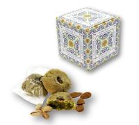 RAREZZE - biscuits siciliens à la pâte d’amande à la PISTACHE | boîte cadeau décorée 1kg | Spécialités siciliennes, pâtisseries artisanaux, cannoli, cassata siciliana
