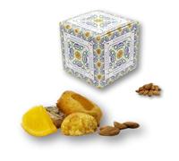 RAREZZE - biscuits siciliens à la pâte d’amande à l'ORANGE | boîte cadeau décorée 1kg | Spécialités siciliennes, pâtisseries artisanaux, cannoli, cassata siciliana