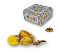 RAREZZE - biscuits siciliens à la pâte d’amande à l'ORANGE | boîte cadeau décorée 400gr | Spécialités siciliennes, pâtisseries artisanaux, cannoli, cassata siciliana