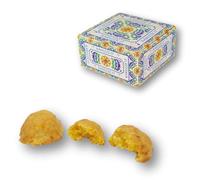RAREZZE - biscuits siciliens à la pâte d’amande FAIBLE EN SUCRE à la Mandarine | boîte cadeau décorée 400gr | Spécialités siciliennes, pâtisseries artisanaux, cannoli, cassata siciliana