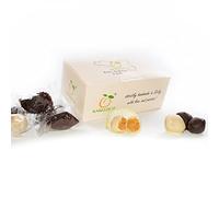 RAREZZE - Pâtisseries de pâte d'amande au RHUM, recouvert de chocolat dans un jolie coffret cadeau (gr.400). RAREZZE: petit gâteaux sicilien, cannoli, cassate, pâtisserie artisanale