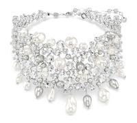 Ras-de-cou Constella, Perle de cristal, Taille ronde, Blanc, Métal rhodié OS