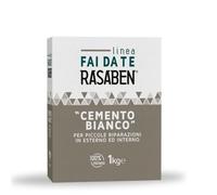 RASABEN - Béton blanc liant pour petites réparations et plâtrage, excellente flexibilité et adhérence, coloré avec pigments, usage intérieur et extérieur, fabriqué en Italie, boîte de 1 kg