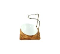 Rasage Design Plus De Bois D 'ol Ivier Avec Cuvette en Porcelaine Oblique 10 CM