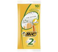 Rasage doux et précis au quotidien avec BIC 2 Sensitive, rasoirs jetables pour homme peau sensible, format x10 - Lot de 3