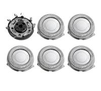 Rasage Régulier Avec Têtes de Rasoir de Rechange, Lot de 6 Têtes Compatible avec Philips S5000 S6000 S1000, Lames de Rasoir Rotatif Métal, Accessoires Rasoir Électrique Barbe