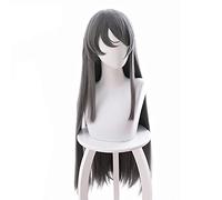 Rascal Ne Rêve Pas De Lapin Fille Senpai Sakurajima Mai Perruque Longs Cheveux Raides 80 Cm Cheveux Synthétiques Gris Anime Cosplay Perruque Sakurajima Mai