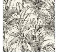 Rasch - 478013 - Papier peint non tisse botanique Noir et blanc 10 05 m x 0 53 m Selection