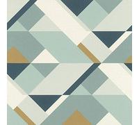 Rasch 533118 Tubes de papier peint non tissé Motif géométrique Diamants géométriques Bleu 10 m