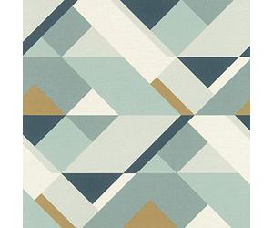 Rasch 533118 Tubes de papier peint non tissé Motif géométrique Diamants géométriques Bleu 10 m