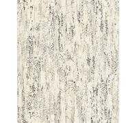 Rasch 554045 Papier peint intissé Motif bouleau Blanc et gris 0,53 m