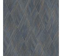Rasch 844146 Papier peint intissé bleu et or avec motif géométrique en losanges de la collection Perfecto VI 10,05 m x 0,53 m (L x l)